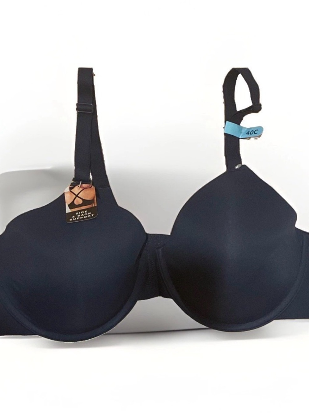 Bali Smooth Black T-Shirt Bra - Molded Cups